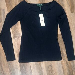 Lauren Ralph Lauren Black Long Sleeve Tee